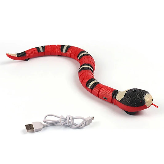 Cat Toys Interactive Smart Sensing Snake Teasetoys for Cats Automatic USB Charging Cat Accessories for Pet Cats Game Play To