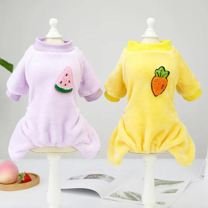 Warm Winter Pet Dog Jumpsuit Pajama for Puppy Dogs Shih Yorkshire Terrier Pajamas Overalls Small Cat Clothes Clothing S-XXL