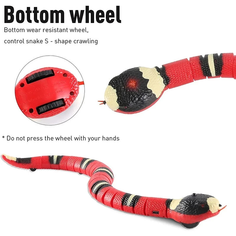 Cat Toys Interactive Smart Sensing Snake Teasetoys for Cats Automatic USB Charging Cat Accessories for Pet Cats Game Play To