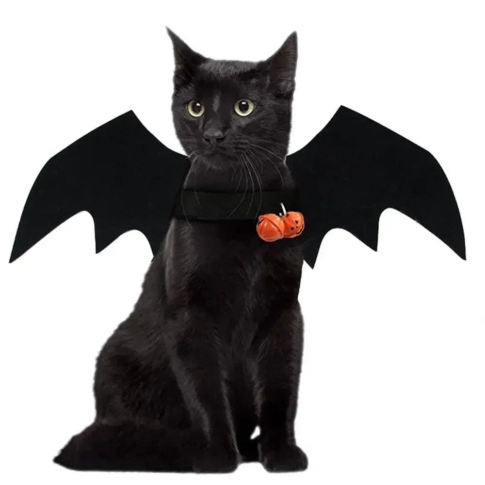 Christmas Cat Clothes Bat Wings Dog Costume Bowknot Cat Collar Cosplay Necklace Scarf Summer Sun Hat Pet Dog Cat Cowboy Hats