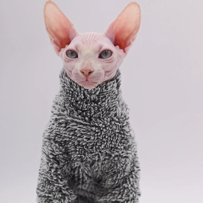 DUOMASUMI Super Cool Cat Outfits Autumn Winter Warm Wearing Hairless Cat Apparel Clothing Sphynx Cat Clothes