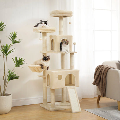 Free Shipping Cat Tree Tower with Scratching Posts Large Cat Scratcher Cat Condo Cat Accessories Pet Beds and Furniture Cat Toys